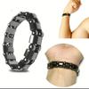 1pc Fashion Unisex Black Stone Magnetic Therapy Health Care Bracelet Unisex Weight Loss Round Hematite Bracelets