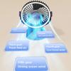 Portable Camping Fan Rechargeable Desktop Portable Air Circulator Wireless Ceiling Electric Fan with LED Light Clip-on Fan