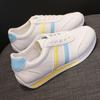 2024 White Women's Sneakers New Comfortable Lace-up Platform Women's Sports Shoes Casual Outdoor Walking Running Sneakers Women