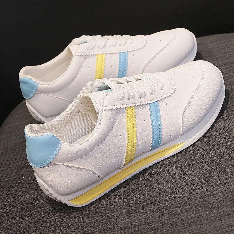 2024 White Women's Sneakers New Comfortable Lace-up Platform Women's Sports Shoes Casual Outdoor Walking Running Sneakers Women