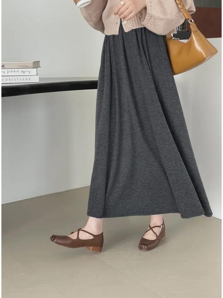 Taochuan High-Waisted 2024 Autumn Drape Skirt for Women - Slim Fit, Hip-Covering, Long Style (YL660)