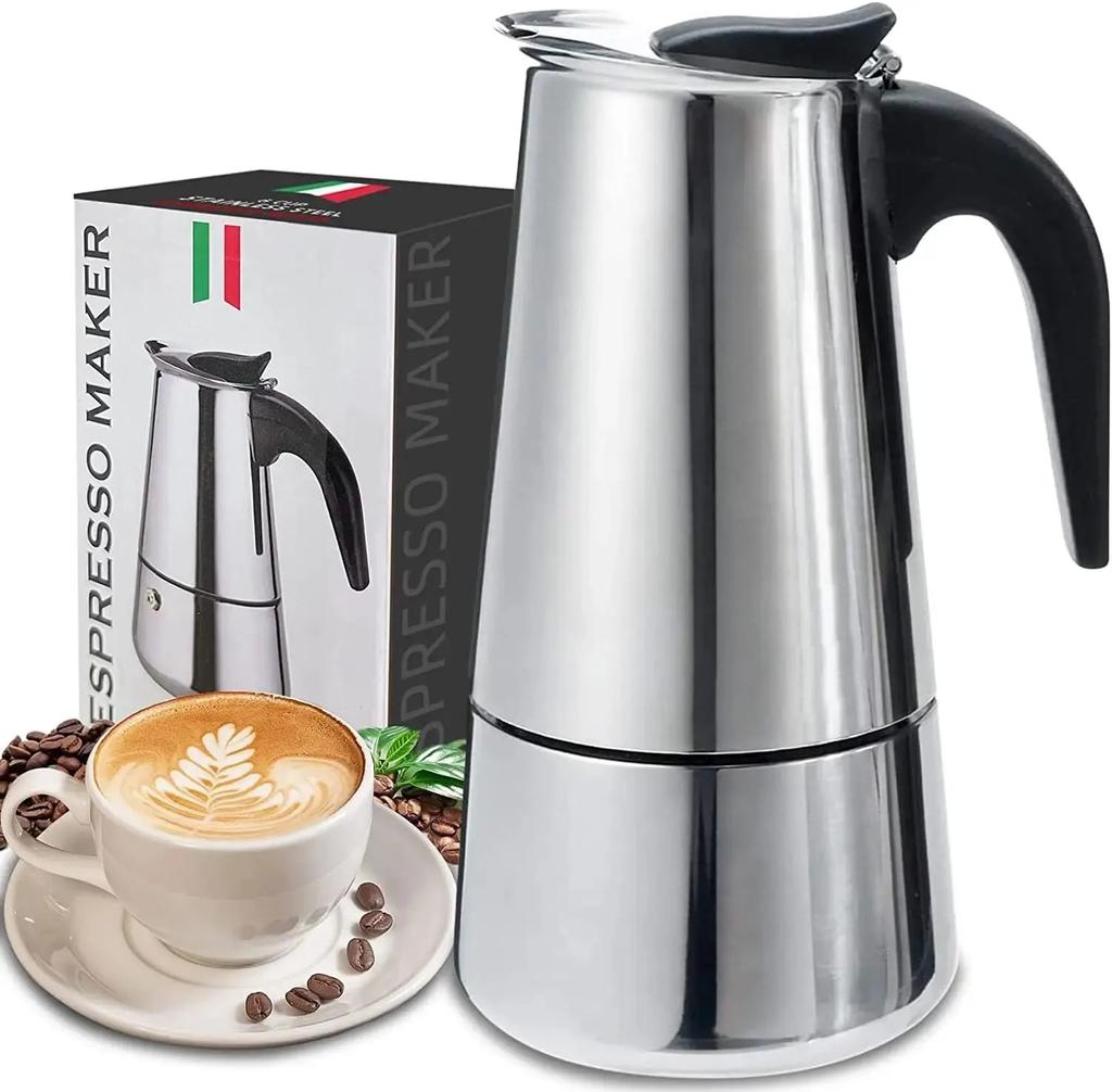 12/9/2Cup Moka Pot Caffe Machine Espresso Cups Coffee Makers Latte Percolator Stove Top Moka Coffee Maker Italian Coffee Machine
