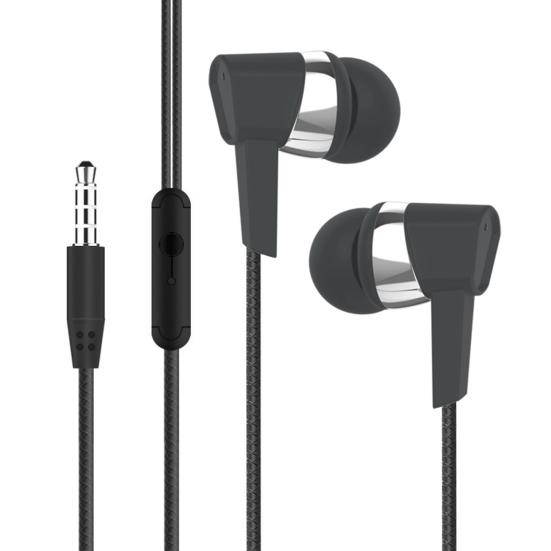 Wired Earphone High Fidelity 6D Surround Sound Effect Ergonomic 3.5mm Stereo Sports In-ear Earbud for Running