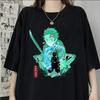 Fashion New Kamado Tanjirou T-shirt Men and Women Cartoon T-shirt Harajuku Streetwear Anime T-shirt Casual Tops Tees
