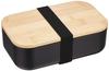 Bento Box, 1000ml, with Bamboo Lid, Black, Home Label D-460