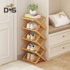 Space Saving Wooden Shoes Organizer Entryway Corner Folding Shoe Shelf Stable Construction Large Capacity Shoe Cabinet