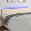 VidaXL LED Headboard Bedroom Furniture Double Bed Accessory Head of Bed Frame Interior Cream 3121351