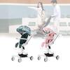 Kids Ultra Stroller Lightweight Foldable Convertible Seat One Rotation Button