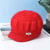 Keep Warm Knitted Hat Windproof Pumpkin Beret Hat Fashion Winter Hat Beanies  Middle Aged