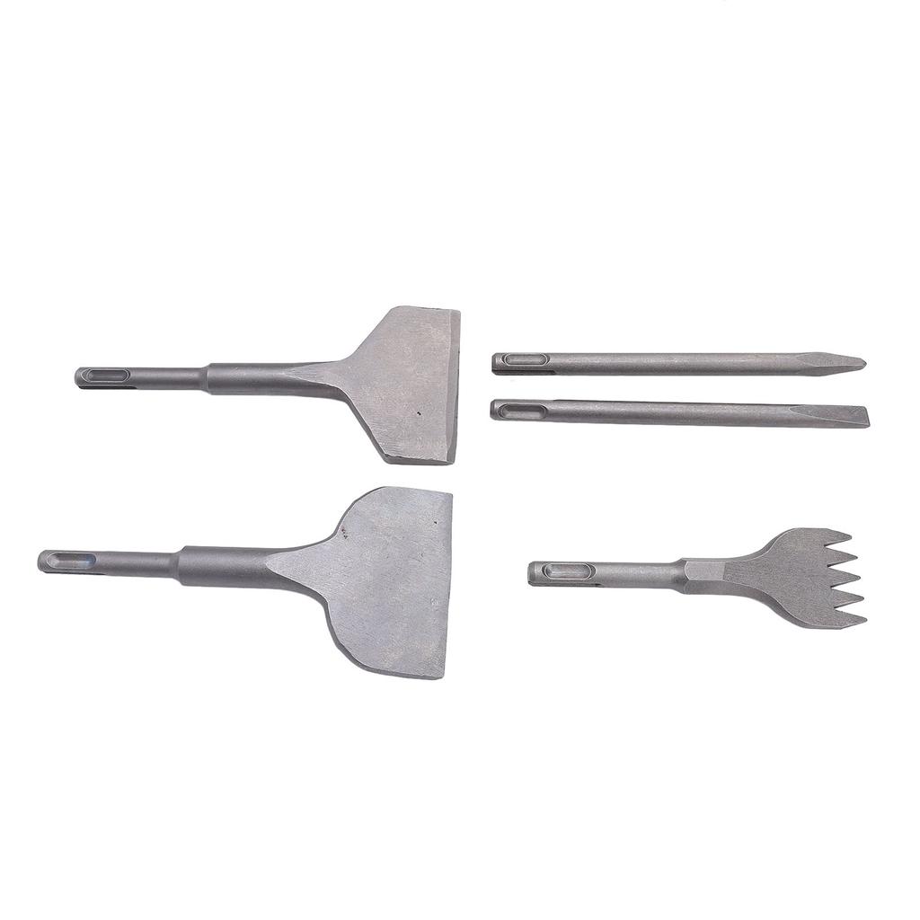 5Pcs Chisel Set Metal Mechanic for Hammer Drills Tile Removal Bits Industrial Tool