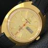 VINTAGE HMT KANCHAN 6501 AUTOMATIC INDIAN MENS GOLDEN COLOR DIAL WATCH A440939-4 HT-a440939