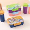 Cartoon Bento Lunch Box Water Cup Set Portable Plastic Lunchable Snack Containers Leak-Proof with Divided Compartments