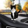 Acrylic Cat Key Chains Kitten Car Rearview Mirror Pendant Car Purse Bag Rings