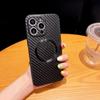For Iphone 15 14 13 12 Pro Max 11 Carbon Fibre Pattern Tpu Soft For Magsafe Magnetic Wireless Charge Shockproof Lens Protection Case Cover