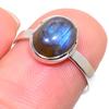 Natural Labradorite Gemstone Handmade 925 Solid Sterling Silver Ring Size 7 O6e73