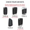 Suede Car Flip Key Case Cover for VW Volkswagen Key Sleeves Langyi Sagitar Jetta Weiling Bora Tiguan Protector Key Fob Keychain
