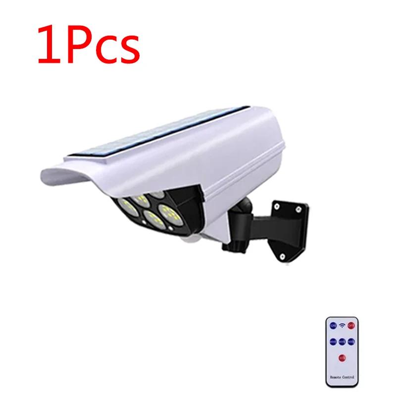 77LED Solar Motion Sensor Security Light Outdoor Dummy Camera Wireless Flood Light Waterproof Lamp For Home Garden,1/2/3PCS