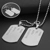 Necklace Military Army Style Tags Chain Mens Pendant Tags Chain Mens Pendant