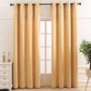 Modern Simple Yellow Dutch Velvet Perforated Curtains Light Luxury Solid Color Curtains Living Room Study Bedroom Simple Curtains