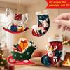 Christmas Creative Pendant Elk Stocking Ornaments Acrylic Flat Christmas Tree Home Ornaments