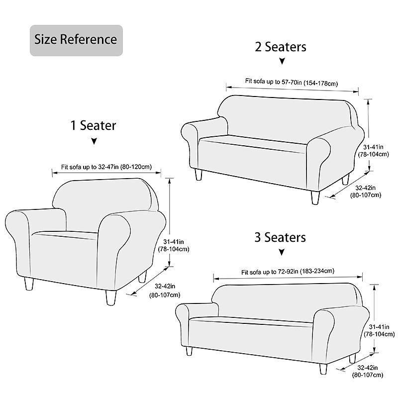 1 /2 /3 Seater European Style Sofa Cover Jacquard Fabric Stretch Couch Covers For Living Room Elastic Settee Furniture Protectors