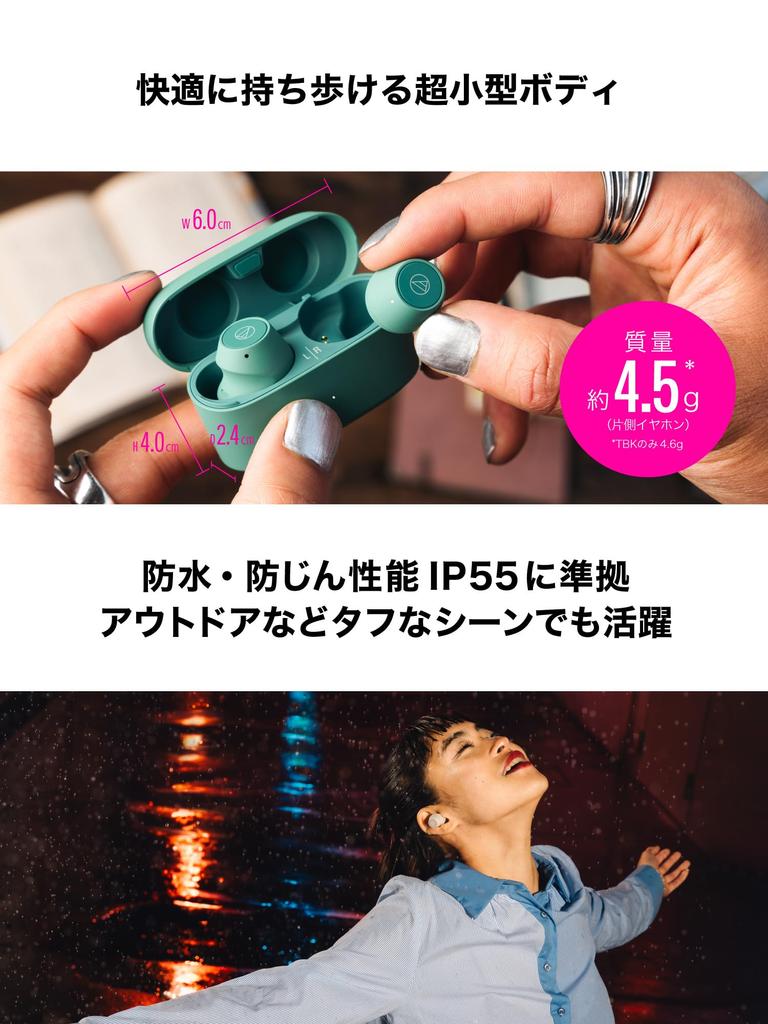 Wireless Earphones Bluetooth Noise Canceling Heavy Bass Up To 20 Hours Playback IP55 Waterproof and Dustproof Compatible Compact and Lightweight App