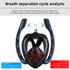 Full Face Snorkel Mask with Dual Breathing Tube Design Anti-fog Waterproof 180 Degrees Wide Field of View