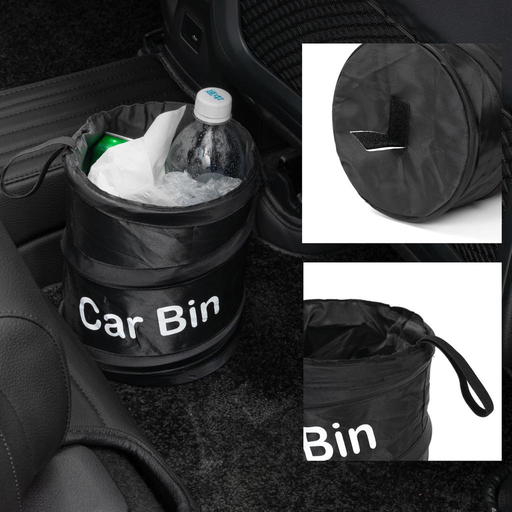 Collapsible Black Car Trash Can Pack Trash Bag Rubbish Waste Bin for Little Leak Proof Car Cooler Bag Garbage Bag