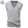 Polo Ralph Lauren Embroidery Autumn/Winter 2025 European Size V-neck Fried Dough Twists Sweater Vest for Men's Business Sweater Waistcoat