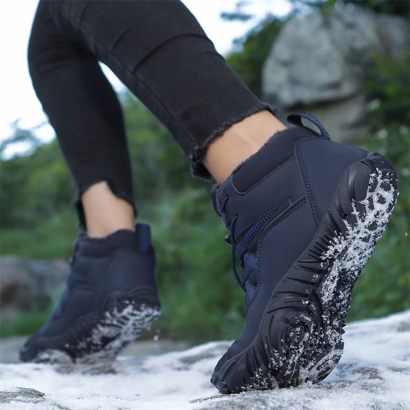 Outdoor New High-top Snow Boots Men's and Women's Winter Velvet Thickened Couple Cotton Shoes Platform Mountain Boots Fashion Short Boots