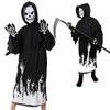 Prom Scary Ghost Death Cosplay Scream Grim Reaper Costumes for Kid Cloak Clothes Anime In Dark Party Performance Carnival Easter Purim Halloween