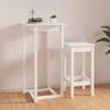 822178 vidaXL Bar Table White 60x60x110 Cm Solid Pine Wood