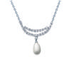 [F0361] - Silver Necklace 'Alicia' Silver White (rhodium-plated) - 28x24 Mm