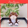 Cuddly Lucifer Cartoon Cat Plush Keychain Fun Gray Pink Brown Bag Pendant Charm