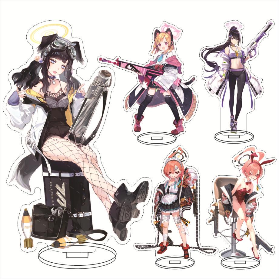 Blue Archive Millennium Science School Acrylic Stand Hayase Yuka Ushio Noa Anime Acrylic Figure Standing Model Cosplay