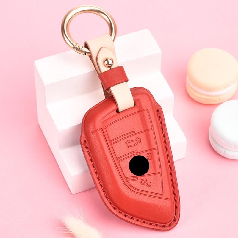 Leather Car Key Case for For BMW 5 Series 520Li New 3 Series X1x3x5x7 7 Series High Grade Leather Case