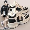 Fleece-Lined Clunky Sneaker Women's 2023 Winter New Korean Warm Sports Platform Shoes Tide Cotton Shoes Height Increasing