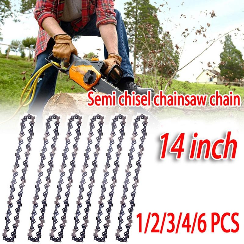 1/2/3/4/6 Pcs 14Inch Saw Blade Chainsaw Chains 3/8" LP 050" Gauge 50 Drive Link Electric Saw Blade Tool Saw Accessory Replacement Wood Cutting