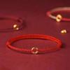 Ручное плетение круглого кольца, регулируемый счастливый красный браслет из веревки для женщин и мужчин, подвески, браслеты, браслет для друзей, любителей, благословение, подарок