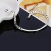 Fine Korean Fashion 925 Sterling Silver Classic Strip Lattice Bracelet for Woman Man Wedding Party Noble Gifts Fashion Jewelry