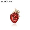 Red Enamel Heart Brooches For Women And Men Hospital Clinic Professional Uniform Brooch Pins Team Gifts Accessories