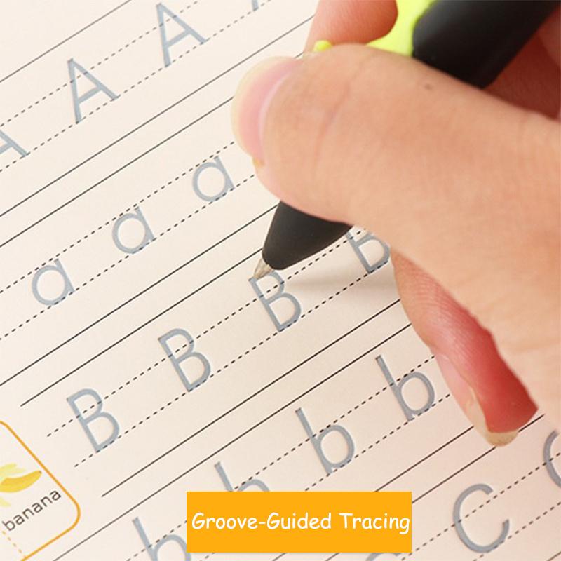 Preschool Grooved Handwriting Practice Book, Reusable Grooved Writing Books,Handwriting Book Practice For Kids