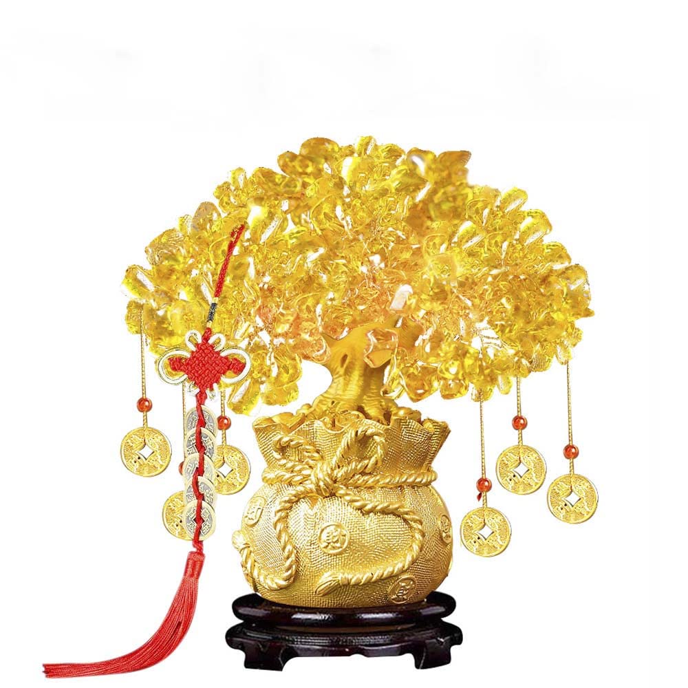 Fortune Money Feng Shui Prayer for Financial Good Prayer for Prosperity In Power Thank New Year Gift Tree, Tree, Citrine, Citrine, Ornament, Interior,