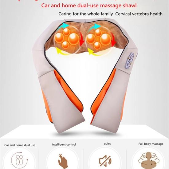 Home Car U Shape Electrical Shiatsu Body Shoulder Neck Massager Back Infrared 4D Kneading Massage HealthCare