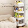 Multi-Layer Movable Storage Rack for Bathroom, Kitchen, or Bedroom