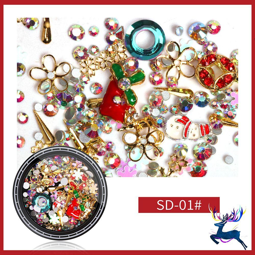 Alloy Metal Manicure Decor Nail Supplies Jewelry Nail Art Decoration Christmas Nail Rhinestone
