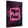 Canvas Print Pink Writing PLAY for Gamers