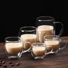 Household Thermal Insulation Egg-Shaped Double-Layer Glass With Handle Coffee Milk Cup High Borosilicate Glass High Temperature Resistant Glass