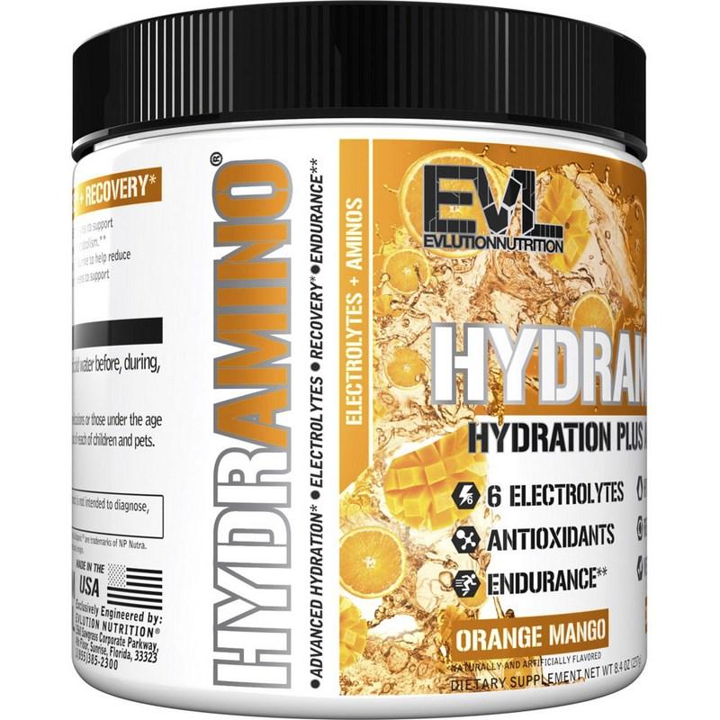 EVLUTIONNUTRITION Hydroamino Hydration Plus Amino Orange Mango Flavor, 237g, 1 Pack