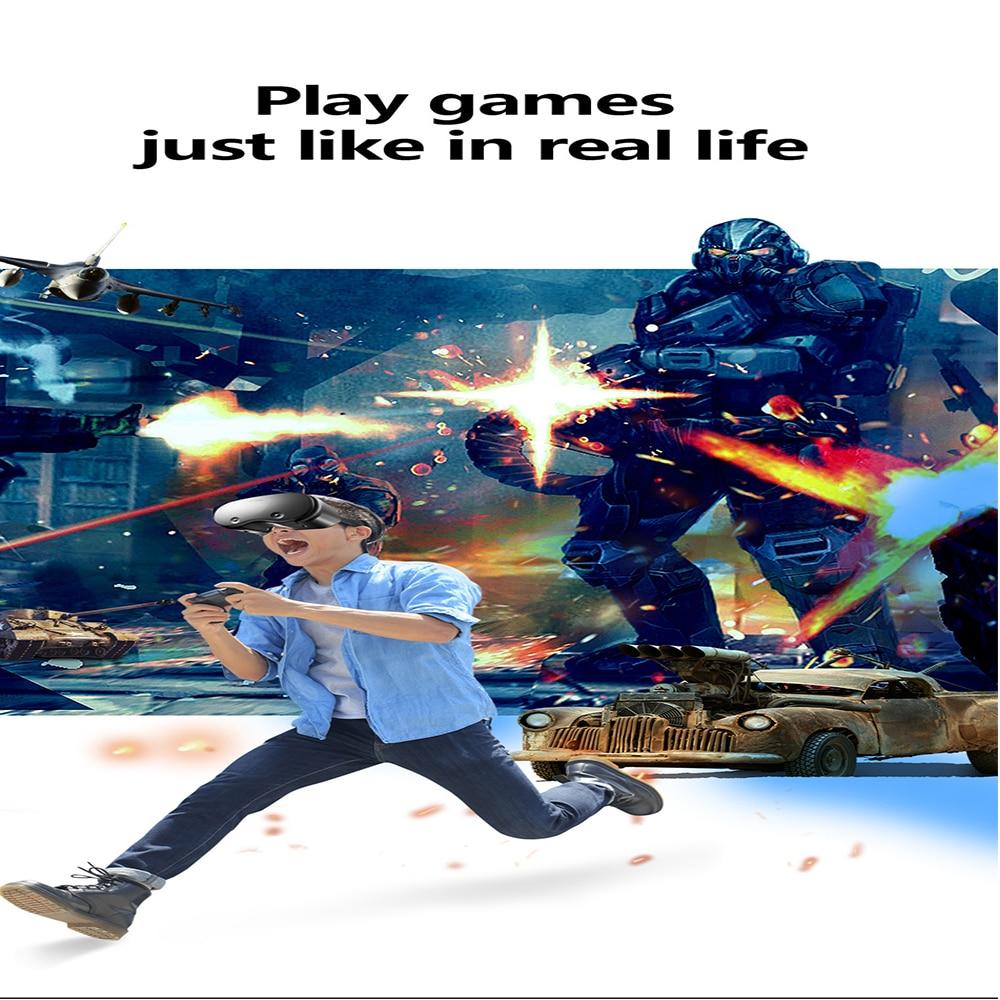 Anti Blue Light 3D Helmet Virtual Reality VR Glasses for 5 To 7 Inch Smartphones 3D Glasses Support 0-800 Myopia VR Headset for Mobile Phone